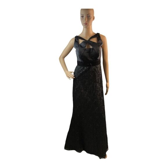JAX Women’s Black  Evening Gown Maxi Dress. Size 4. - Picture 1 of 12